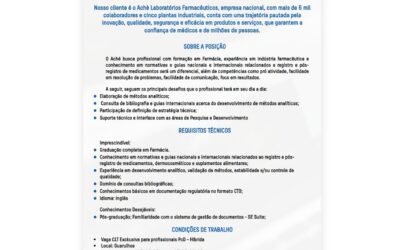 Vaga de Analista de Documentação Técnica Pleno – Exclusivo para PcD