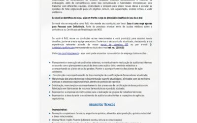 Vaga de Analista Garantia da Qualidade Senior – Exclusivo para PcD
