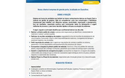 Vaga de Analista de Planejamento de Operações Jr – Exclusivo para PcD